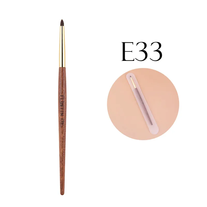 Professional Horse Hair Eyeshadow Crease Blending Brush Eyeliner Smudge Makeup Tool Rosewood Handle Copper Pipe Eye Brushes
