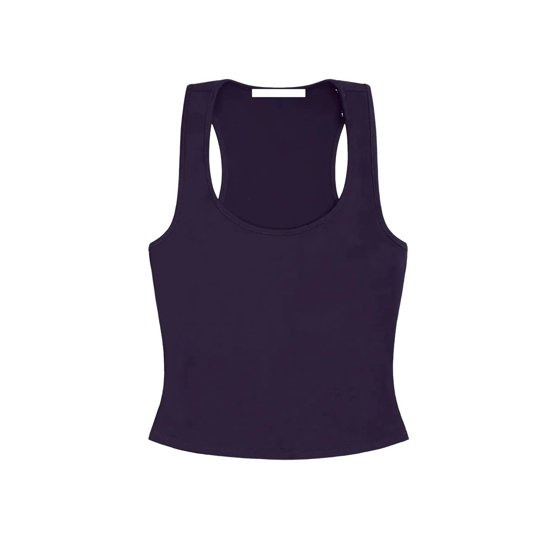 Tank Top with Wide Shoulder Straps for All Seasons Racerback Sports Vest Everyday Sports Innerwear High-Elastic Solid Color Slim-Fit Top Multi-Color Basic Casual Tank Top — image 14