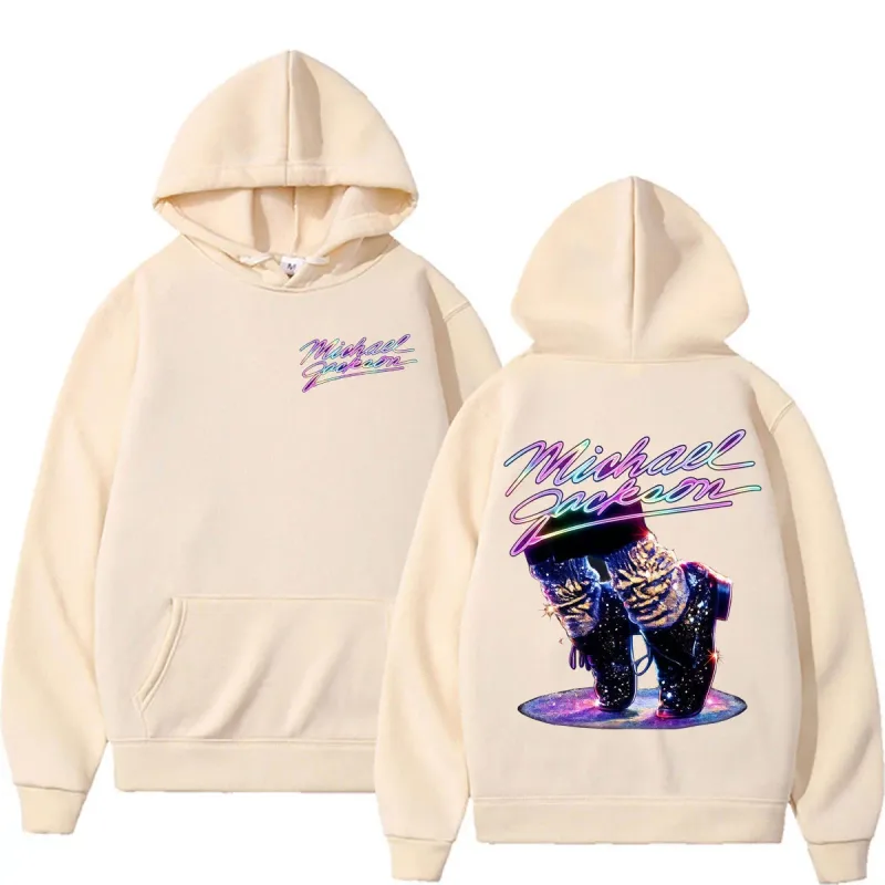Michael Jackson King of Pop Graphics Hoodies Hip Hop Pop Music Fashion Sweatshirts Men Women Casual Fleece Long Sleeve Pullovers