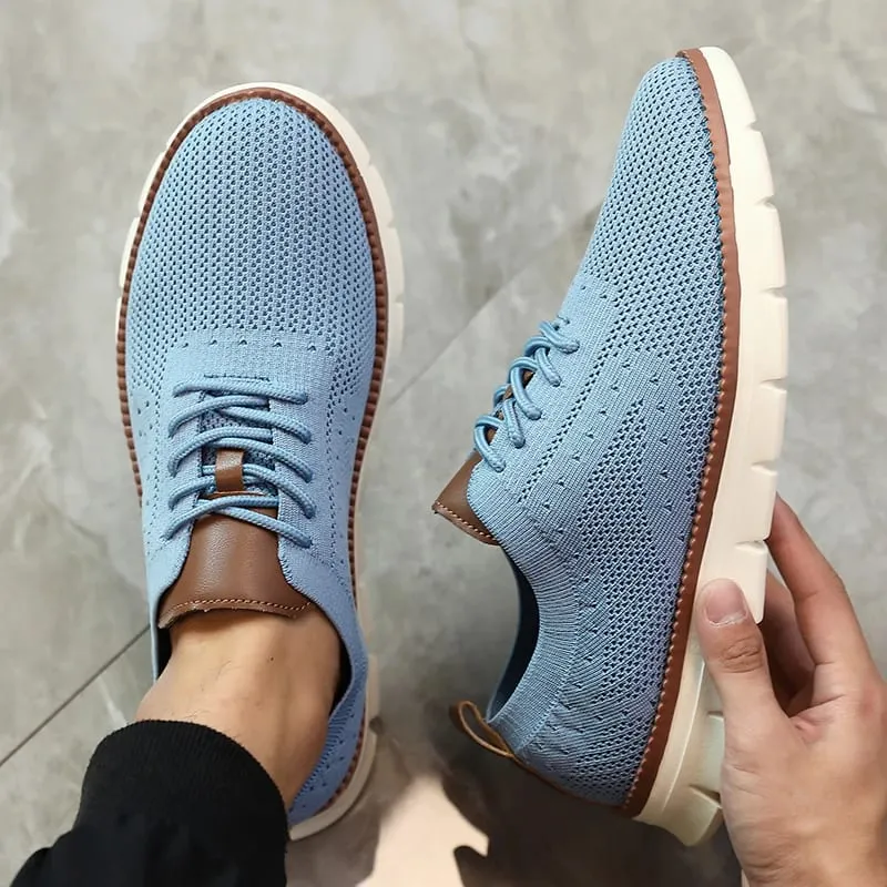 Ultra-Light Casual Knitted Shoes for Men Breathable Slip-Resistant Sneakers 2026 Flexible Soft Sole Trendy Comfortable Shoes Men