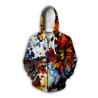Flower Floral Pattern 3D Print Zipper Hoodies Men's Autumn Hooded Sweatshirts Oversized Streetwear Tracksuit Coat Man Clothing — image 18