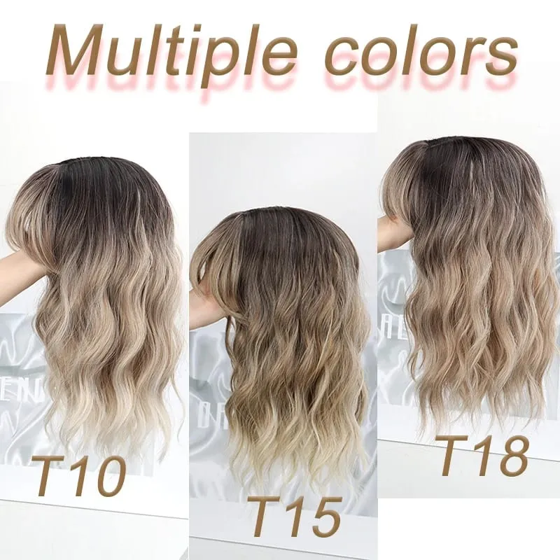 14Inch Synthetic Short Wave Curly Topper Hair Extension Invisible Coverage & Built-in Bangs for Women Daily Use Easy to Wear