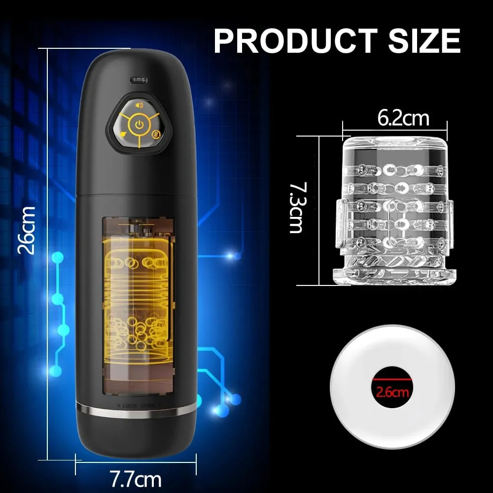 Fully Automatic APP Male Rotary and Telescopic Masturbation Device Penile Desensitization Delay Training Device Adult Sex Toys