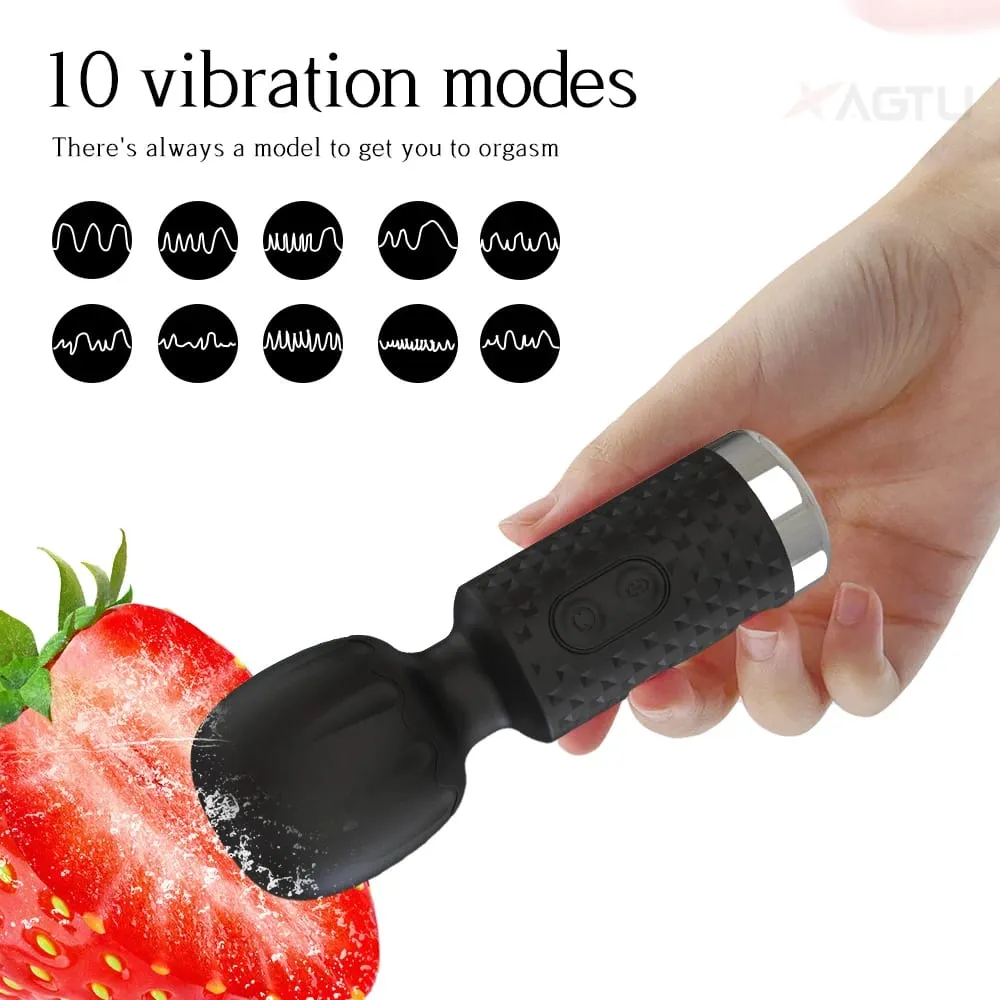 Mini AV Magic Wand Dildo Vibrator for Women Nipple Clitoris G Spot Vagina Nipple Stimulator Vibration Massager Adult Sex Toys 18