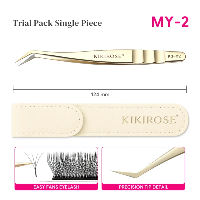 Precision Lash Applicator Tweezers for Eyelash Extension Cluster Lashes False Eyelash Stainless Steel Salon Makeup Tool