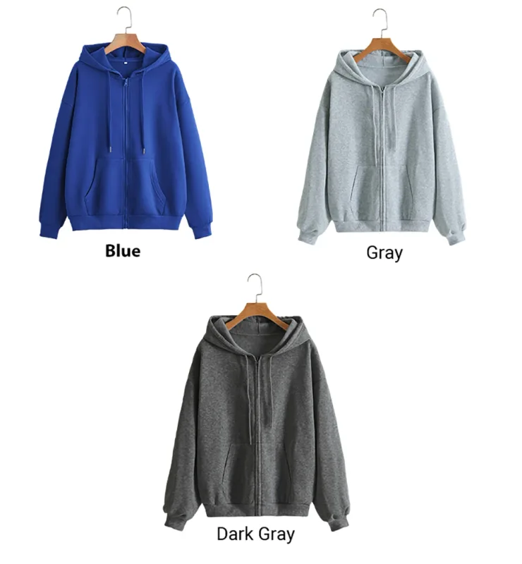 Customized Pattern Logo Diy Men Zipper Hoody Loose Pocket Long Sleeve Fashion Fleece Hoodies Retro Unisex Autumn Clothing