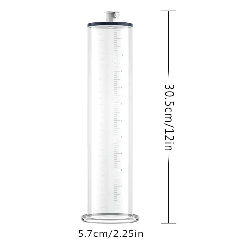 Manual Acrylic Penis Pump for Men with Pressure Gauge Clear Cylinders Vacuum Enlargement Masturbation Trainer Adult Sex Toy Set