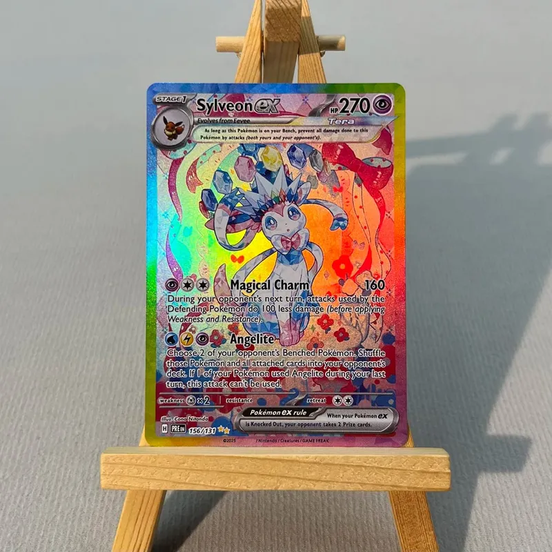 PRE PTCG5-001 Tcg proxy PKM Cards Vaporeon ex Espeon ex Rare Collection Battle Toys Gifts for Hobbies home play