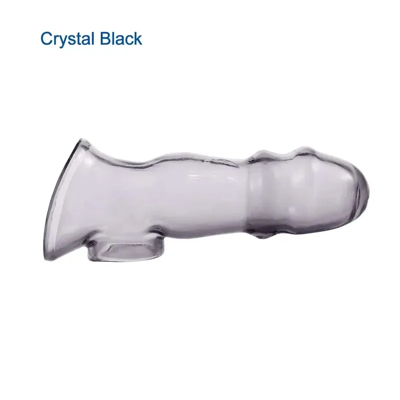 High Elastic Adult Penis Sleeve Cock Extender Reusable and Safer Condoms Sex Toy for Couple Man Delay Ejaculation Tools