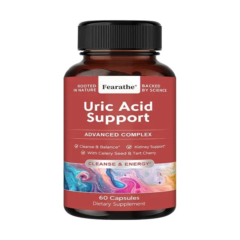 Uric Acid Formula - with Chanca Piedra & Vitamin B6 Uric Acid Detox Cleanse Kidney Health Support Supplement 120 Veggie Capsules