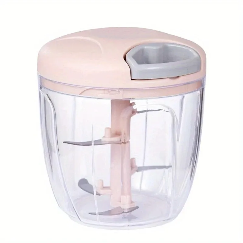 Garlic Mincer Hand Cutter - Hand Pull String Food Processor Vegetable Chopper - for Onion Ginger Fruits Nuts Dishwasher Safe