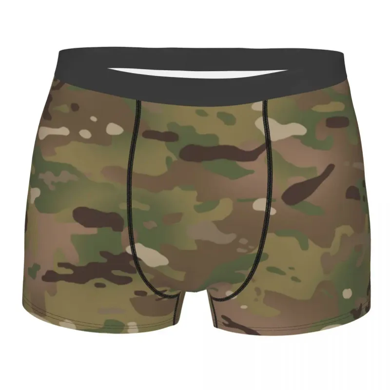 Male Cool WW2 Camo Underwear Germany Arm Military Camouflage Boxer Briefs Stretch Shorts Panties Underpants