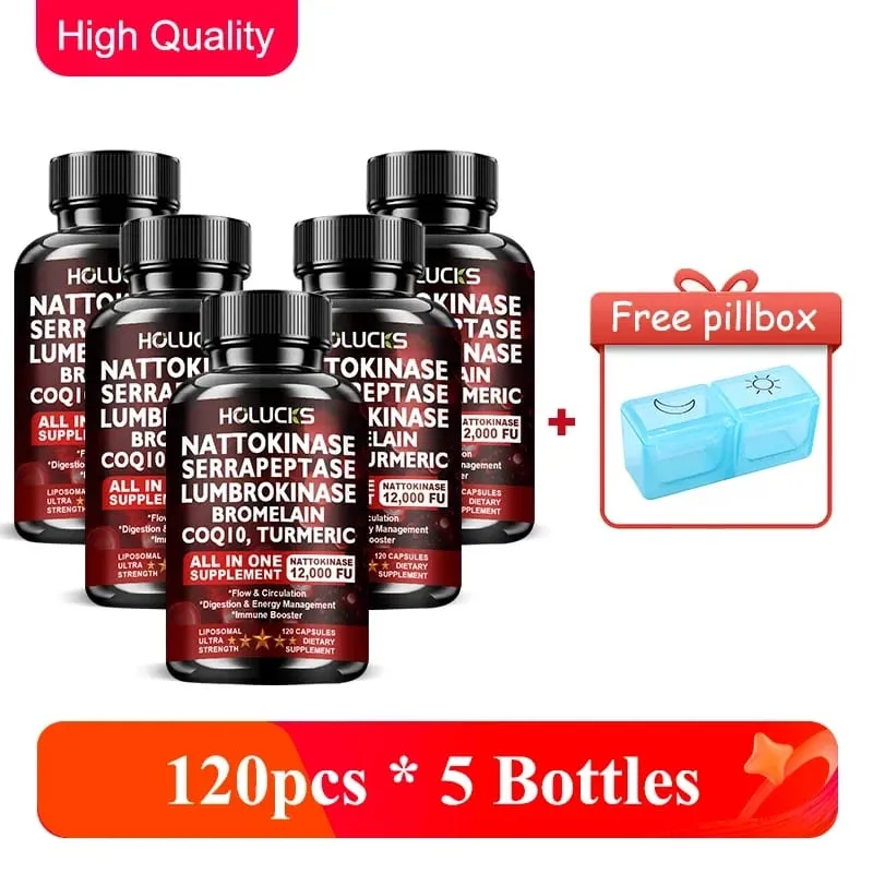 Nattokinase Serrapeptase Supplement Support Circulation Energy Inflammation Relief & Overall Body Health for Adults — image 8