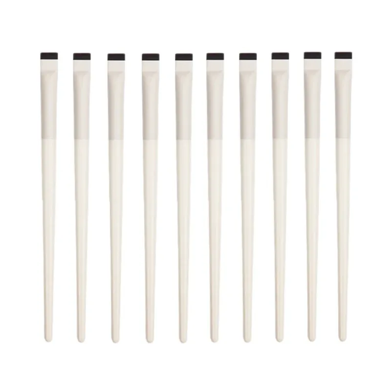 Upgrade Blade Eyeliner Brush Set Ultra Thin Fine Angle Flat Eyebrow Brush Under The Eye Place Precise Detail Brushes Ivory