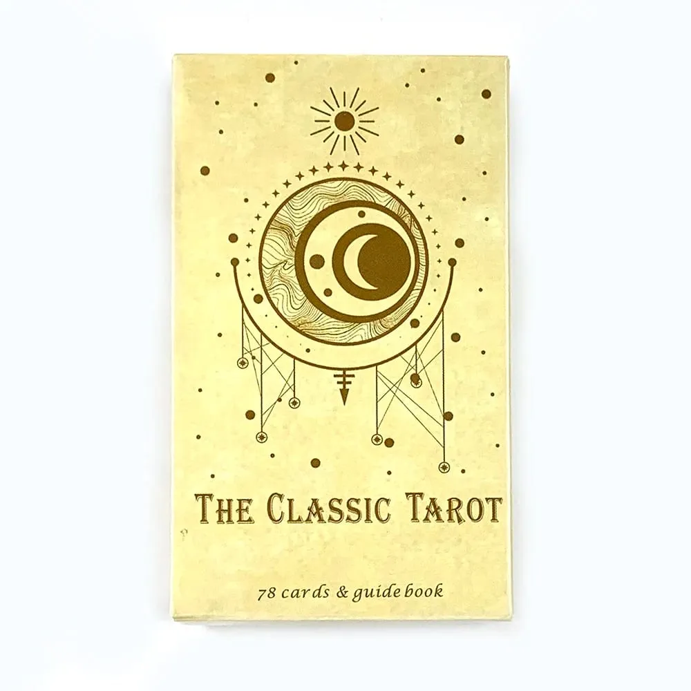 Tarot Cards Board Game Paper Instruction Manual Classic Design For Beginners & Pros Ideal For Divination Meditation & Gifts