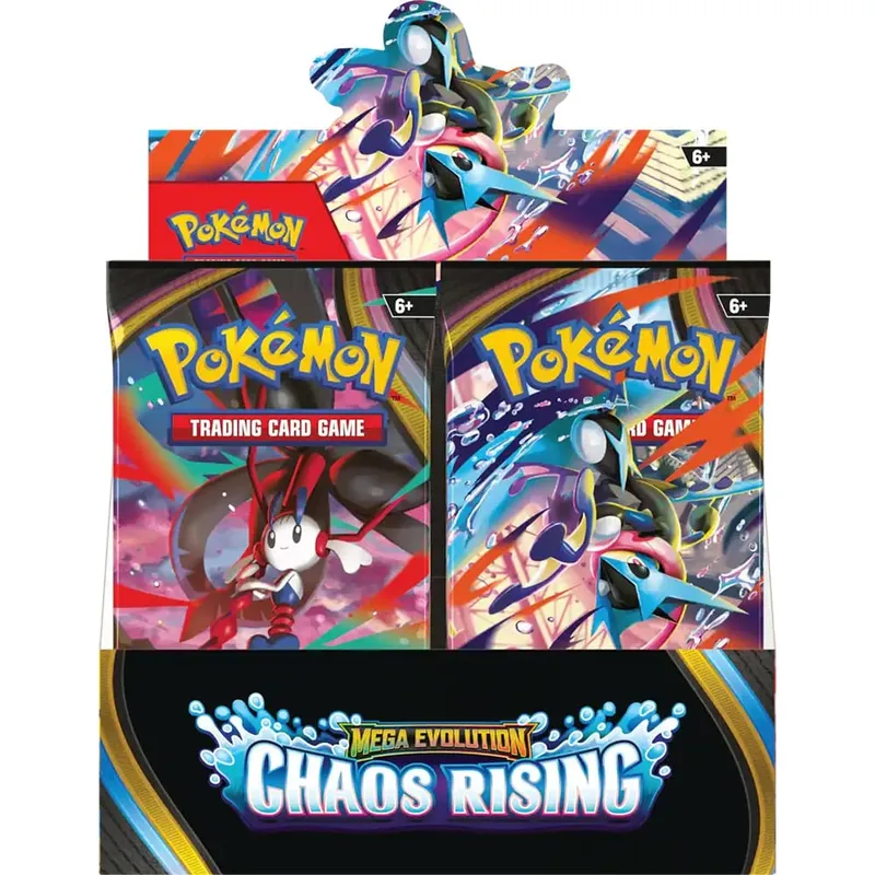 2026 New Pokémon Cards Chaos Rising Booster Box 36 Packs 360 Cards English TCG Collectible Trading Card Game Toys for Kids Gift