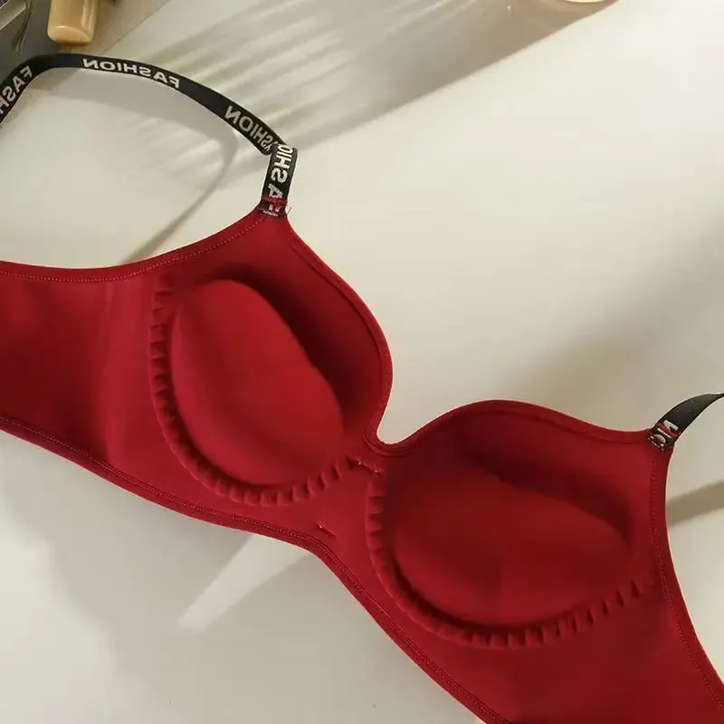 Thickened 5CM Seamless Push-Up Bra - Small Breast Gathering Anti-Sagging Soft Flat Chest Special Lingerie No Steel Ring