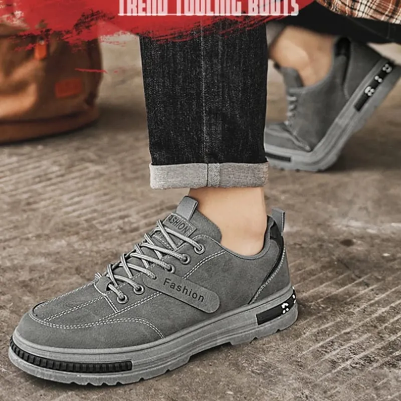 Men Autumn New Wear‑Resistant Versatile Casual Shoes Lightweight Sporty Board Shoes Trendy Work‑Safety Style Fashion Sneakers Fo