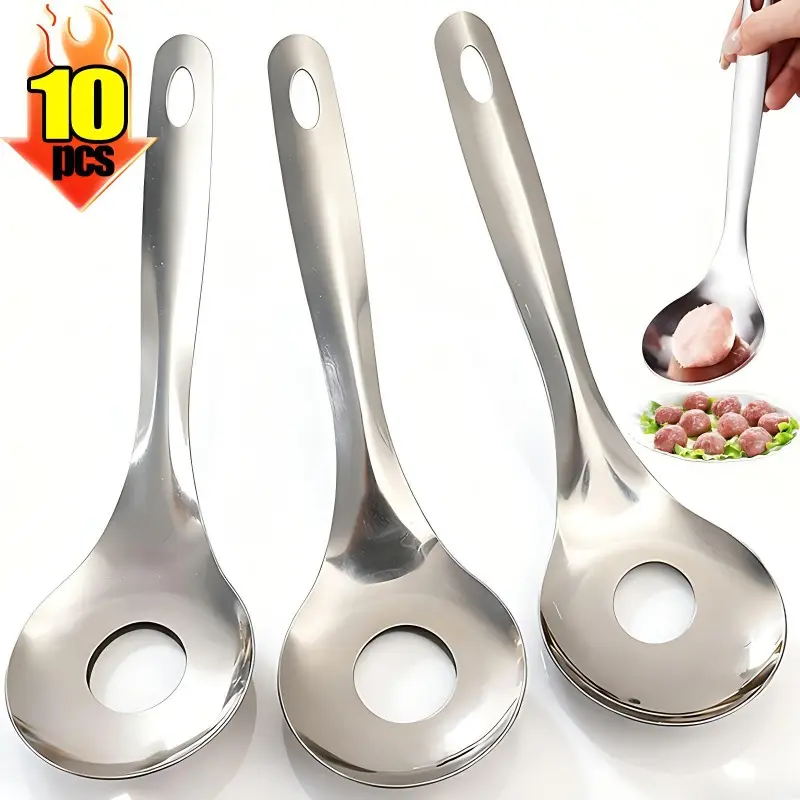10/1PCS Creative Croquettes Meatball Spoon Mold Stainless Steel Meat Press Tools Non-stick Kitchen Accessories Meatballs Spoon