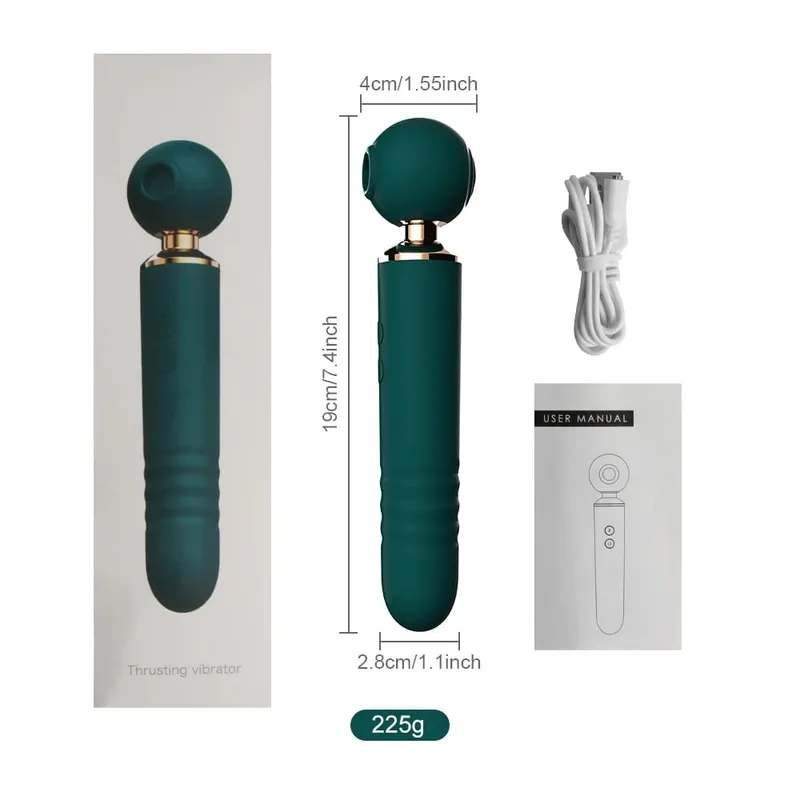 Sucking Telescopic Wand Vibrator For Women Body Massager G Spot Clitoris Stimulator Nipple Clit Sucker Masturbation Sex Products
