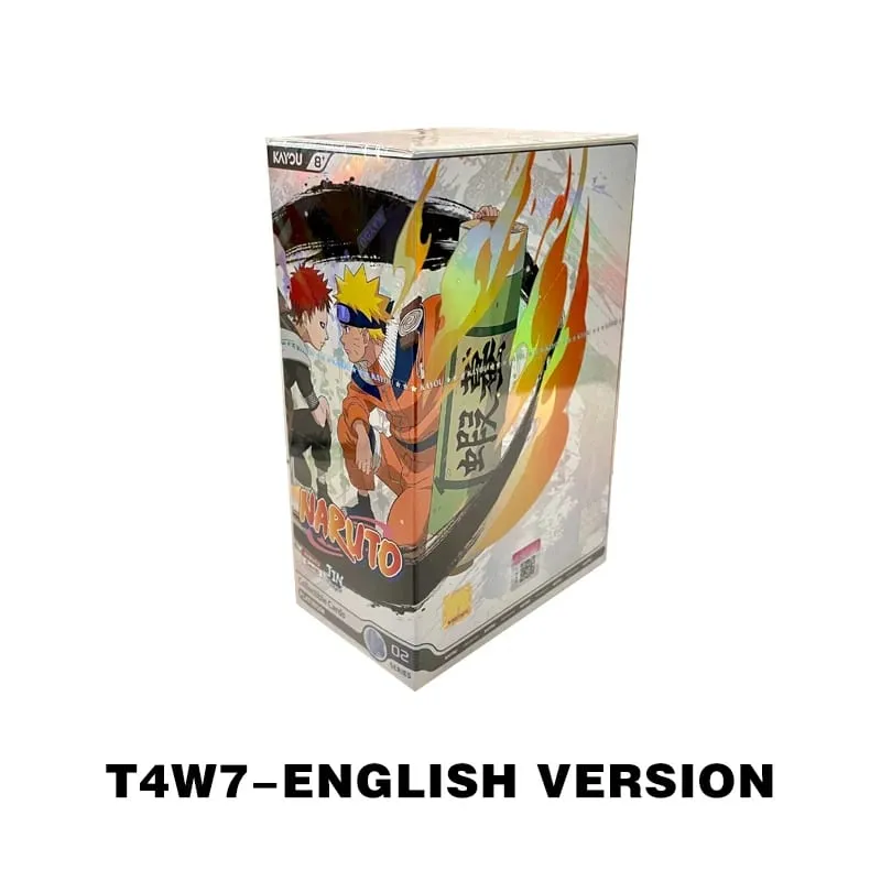 Genuine Naruto English Version Sreies2 T2W9 T4W6 Booster Box Anime TCG Rare CR Ninja World Collection Cards Kids Toy Gift