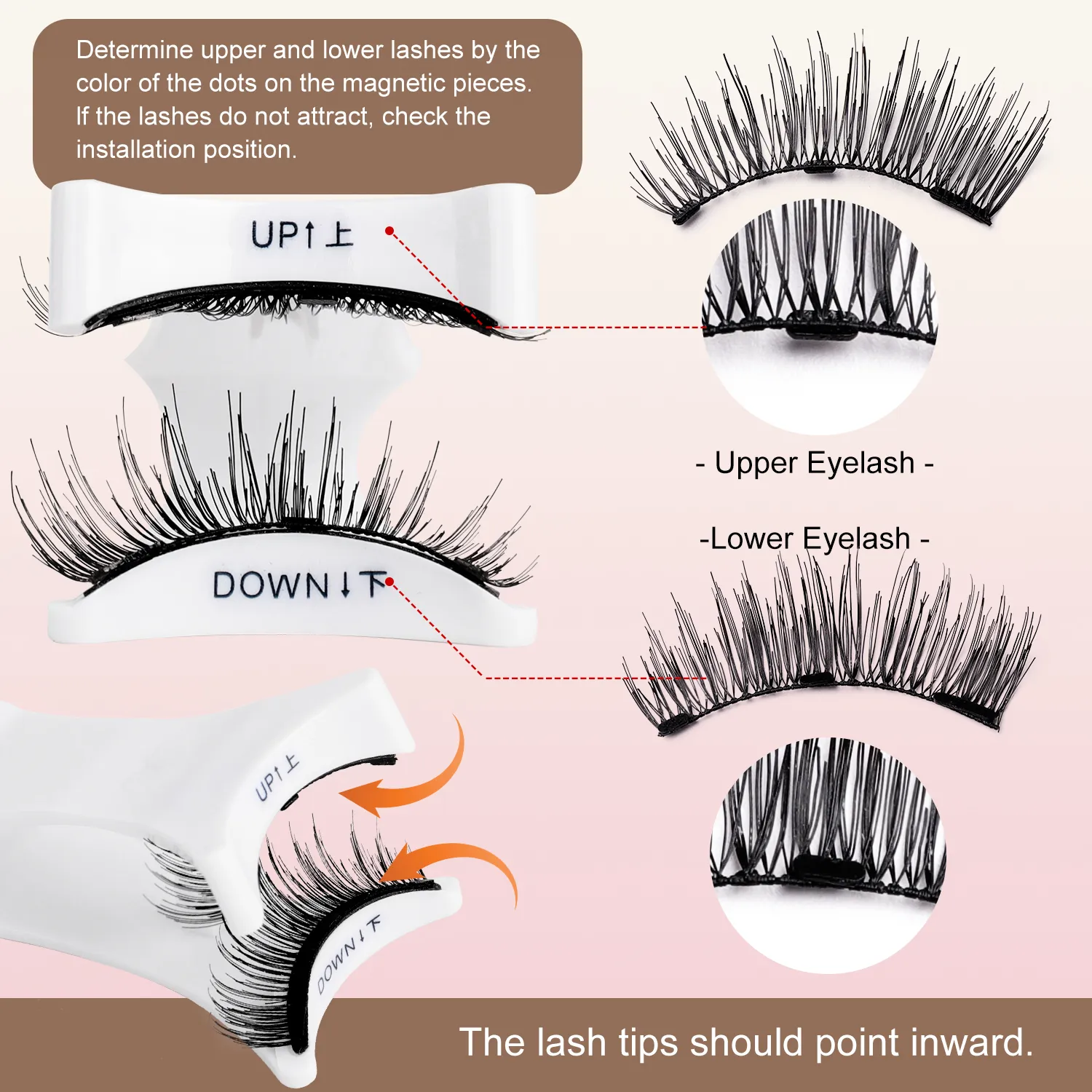 Soft Magnetic Eyelashes Kit Natural Look 3D Lashes Easy Apply Reusable No Glue Needed for Eye Makeup