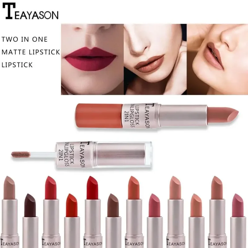 Batom líquido fosco à prova d'água, sem transferência, longo desgaste, brilho labial rosa, maquiagem hidratante para mulheres e mulheres