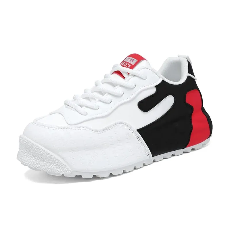 Fashion Men Shoes Casual Faux Leather Sneakers Brand Tenis Male Wedged Shoes Spring Summer Breathable Trainers Man Gym Run Shoes