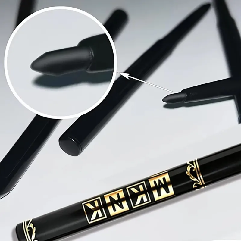 1-12pcs Waterproof Black Eyeliner Pencil Smudge-Proof Easy Twist Application Eye Gel for Beginner-Friendly Bold Punk Eye Makeup