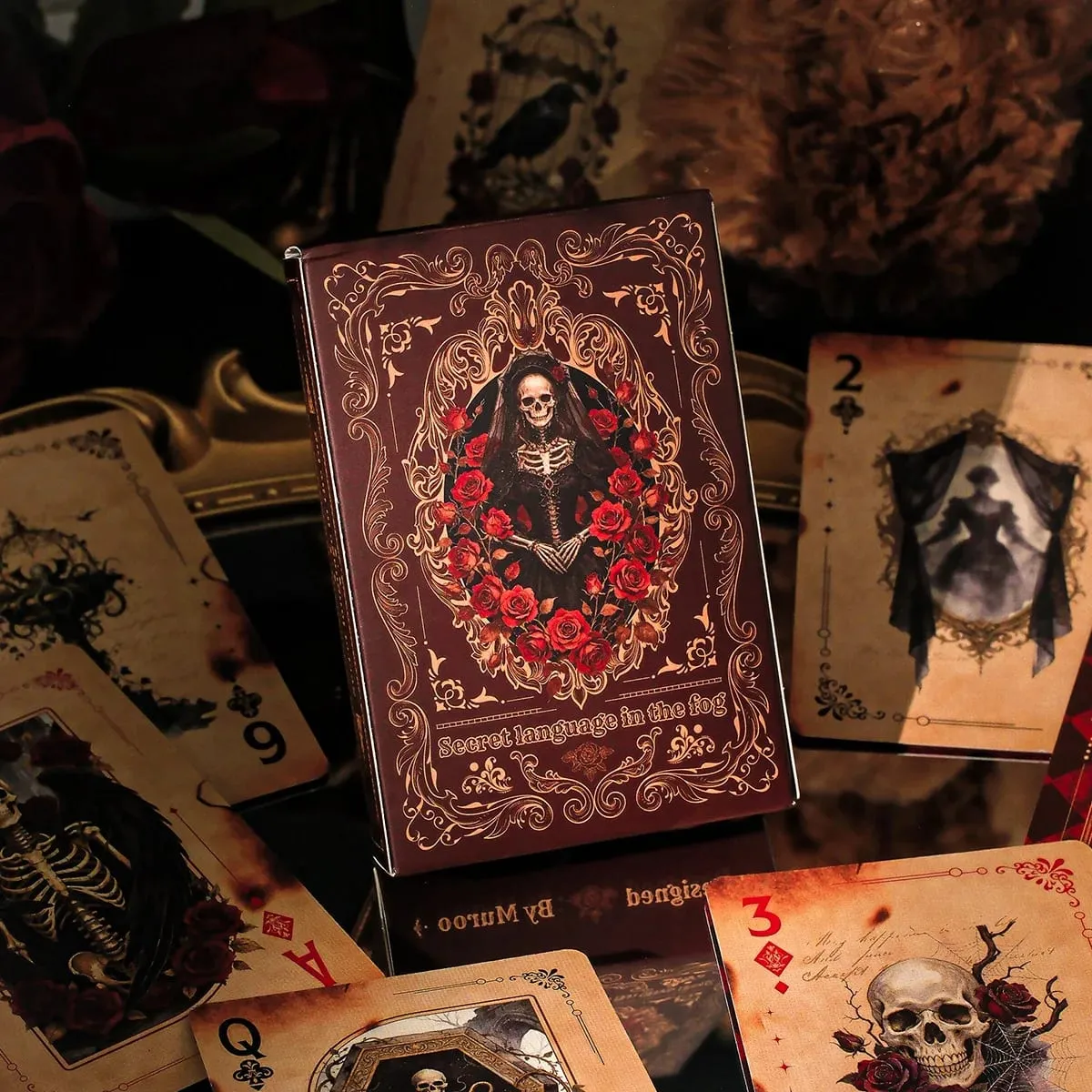 Mystery Whisper Playing Cards–Vintage Design Poker Card Set Party Game for Adults Team Building Family Game Night Unique Gift