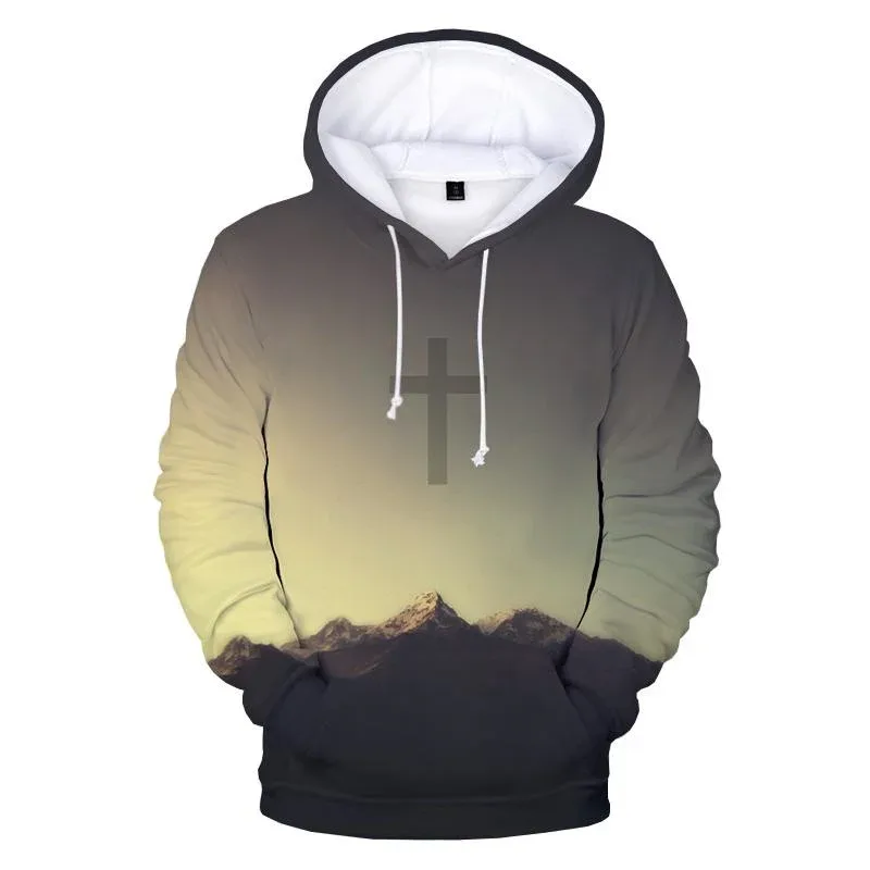 Christian Jesus Men's Hoodie 3D Printed Spring And Autumn Hoodie Casual Long Sleeve Street Sweatshirt Four Seasons Men's Hoodie