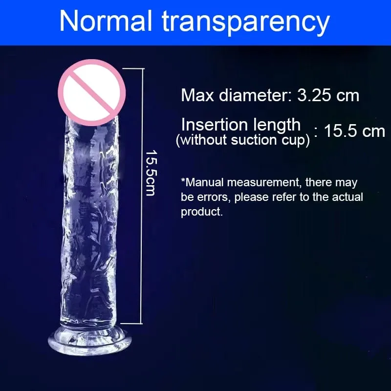 Transparent Big Dick 9 Sizes Realistic Jelly Dildo Women Gay Anal Sex Toys Soft Clitoris Vaginal Masturbators Penis Suction Cup