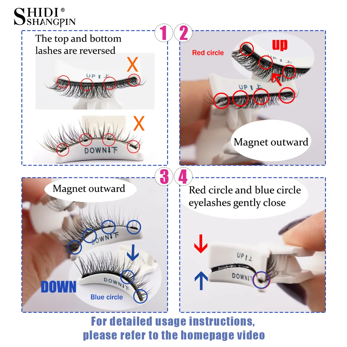 Magnetic Eyelashes No Glue Needed Reusable Natural Look 3D Faux Mink Lashes Easy Apply Magnetic Lashes Set for Eye Makeup Tool