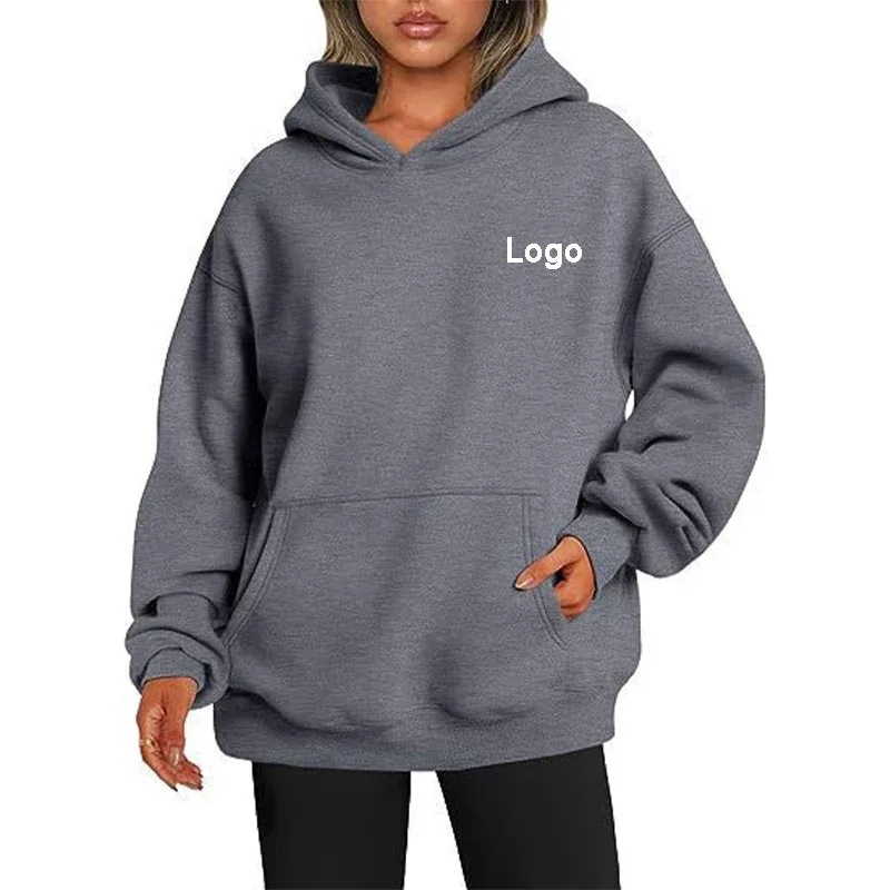 Customized Oversize Hoodies Women Fashion Printed Loose Long Sleeve Shoulder Drop Cuff Sweathsirts Streetwear Pullovers Sudadera