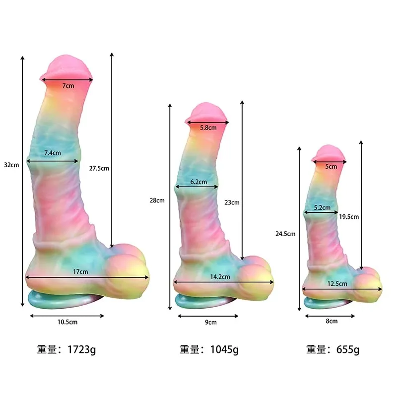 Dildo Horse Dick Anal Plug in Four Colors Noctilucent Butt Sex Toys Prostate G-spot Massager Anal Penetration Men Masturbator 18