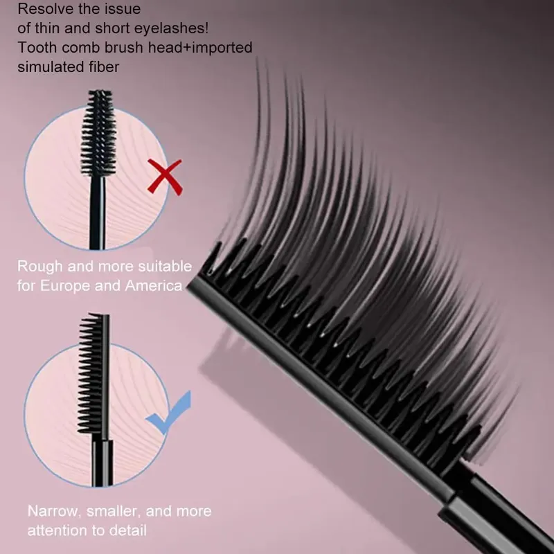 Řasenka EyeLashes Voděodolná řasenka s hedvábným vláknem Černá Dlouhé Curling Prodlužování řas Neslepující Oční Makeup Kosmetika
