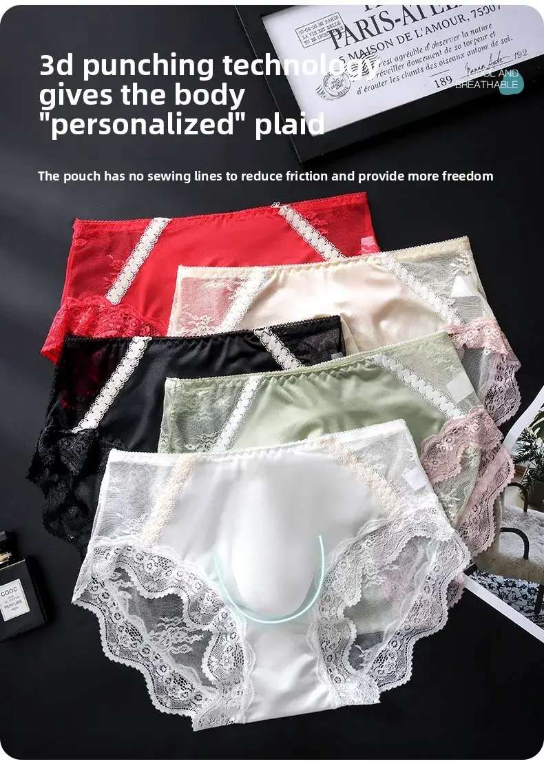 Hot Sale Leopard Print Mens Sexy Briefs 3D Bulge Pouch Low Rise Transparent Waistband Lace Comfort Breathable Seamless Underwear