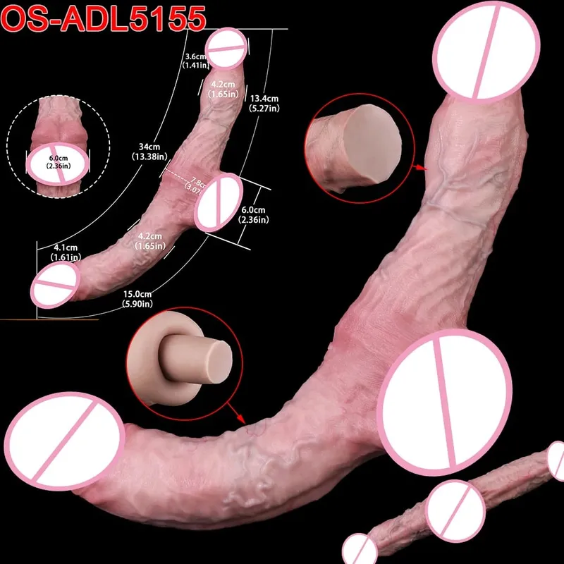 47Cm Thực Tế Dài Dương Vật Giả 2 Đầu Hậu Môn Âm Đạo Kích Thích Đồ Chơi Tình Dục Có Mút Dành Cho Các Cặp Đôi Đồng Tính Nữ Người Đồng Tính Nam trưởng Thành Dụng Cụ