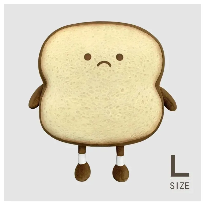 NEW Happy Sad Toast Plush Toy Sleeping Baby Stuffed Pillow Sofa Back Cushion Children Baby Birthday Present Gift Home Decor
