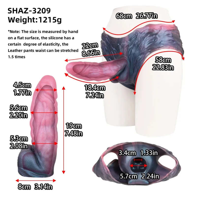 3D Horse Penis Shaped Wearable Cock Sleeve Gradient Color Skin-Friendly Liquid Silicone Adult Couple Intimate Sex Toys