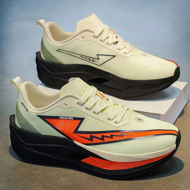 Men Casual Running Shoes Marathon Carbon Plate Outdoor Sports Shoes Breathable Lightweight Women Comfortable Athletic Sneakers
