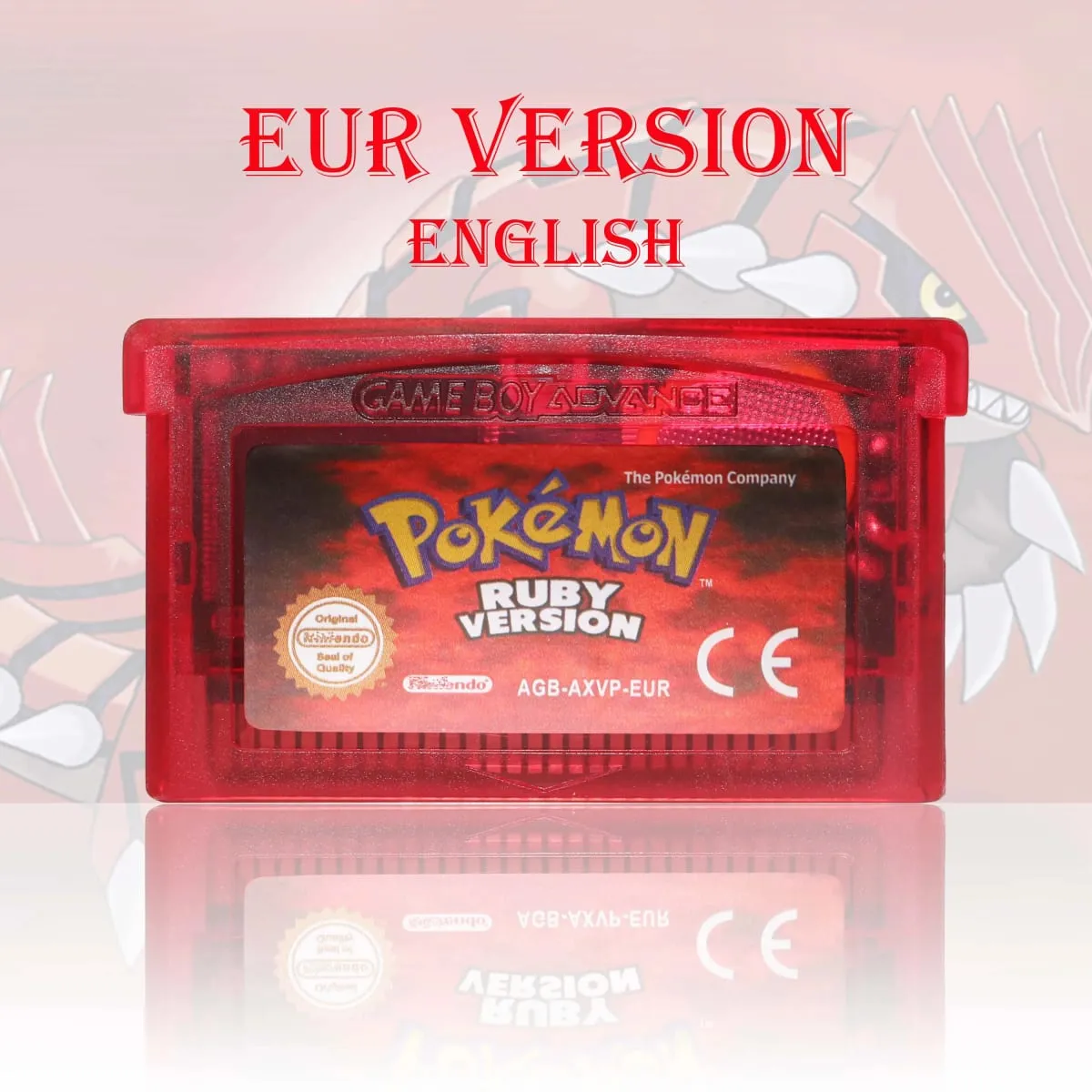 GBC/GBA EUR Version Pokemon Crystal/Yellow/Emerald/Fire Red/Leaf Green Game Cartridge Video Game Card High Quality with Battery
