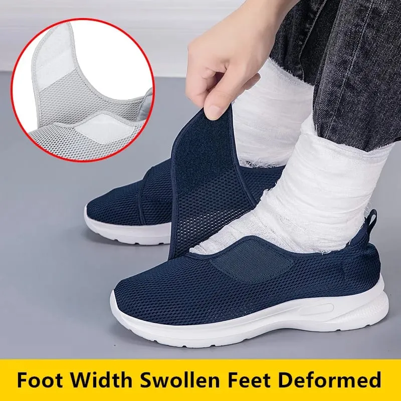 Popular Casual Men's Orthopedics Wide Feet Swollen Shoes Thumb Eversion Adjusting Soft Comfortable Diabetic Shoes Walking Shoes — image 1