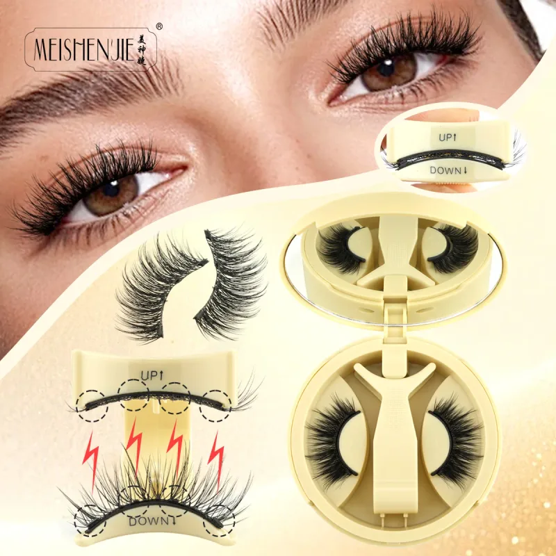 1/3 Pairs Magnetic Eye Lashes Handmade Eyelashes Soft Reusable Magnetic Lashes Natural Look 3D False Lashes Makeup Tweezers Set
