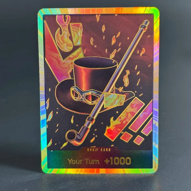 10PCS DON OPCG English TCG Gold DON!!! Collection Cards Zoro Ace Doflamingo Rebecca FOIL NM Refraction Flash Cards ToyGifts OPCG