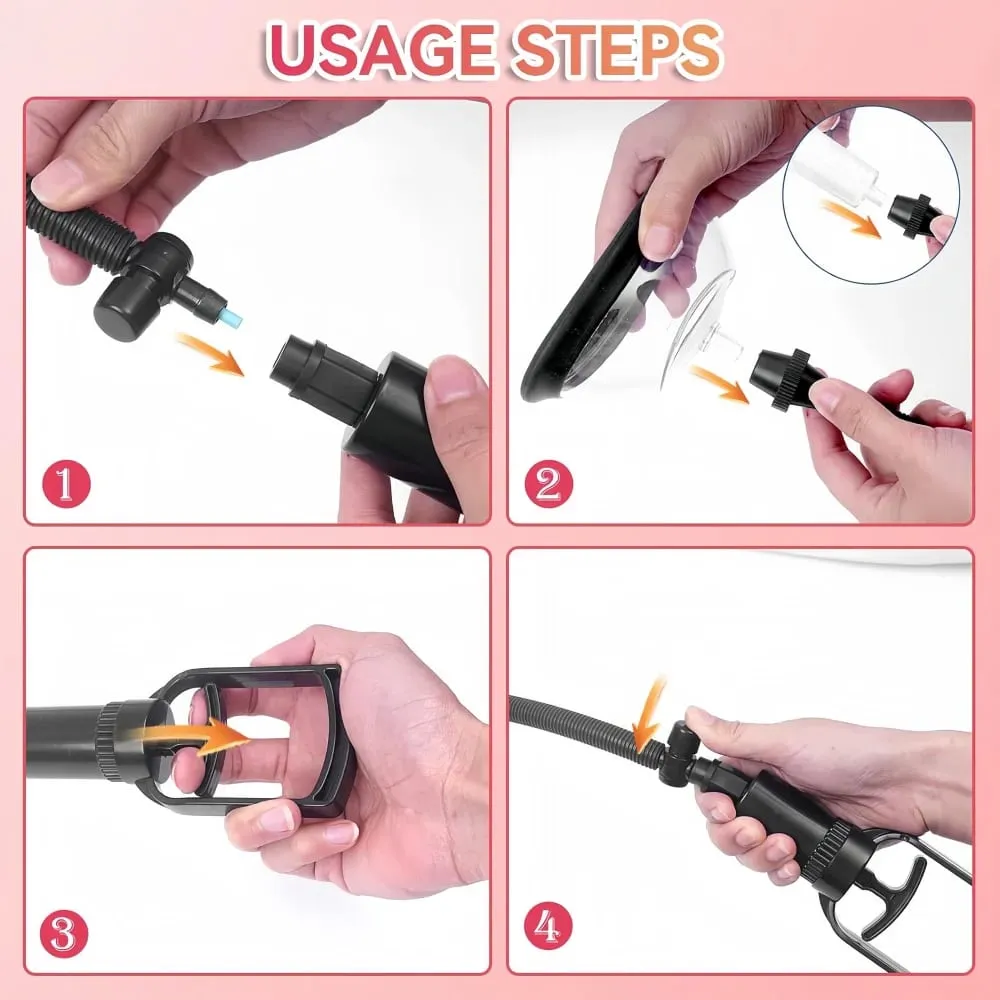Manual Pussy Pump Vagina Clitoris Sucker Enlarge Vacuum Pump Manual Women Breast Massage Nipple Stimulator Adult Sex Toy