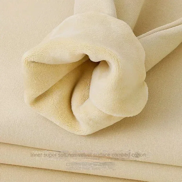 Sudadera gruesa de felpa de algodón de 600G, suéter fino de felpa pesado, suéter de cuello redondo sólido, suéter cálido para otoño e invierno