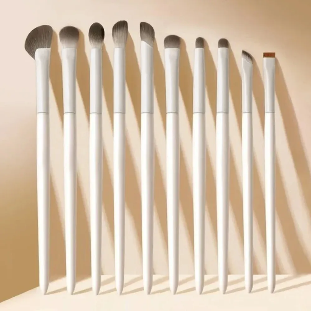 5/6/8/10Pcs Professional Eye Makeup Brushes Set Detail Eyeshadow Brush White Ultra Soft Eyeshadow Eyeliner Beauty Makeup Tools