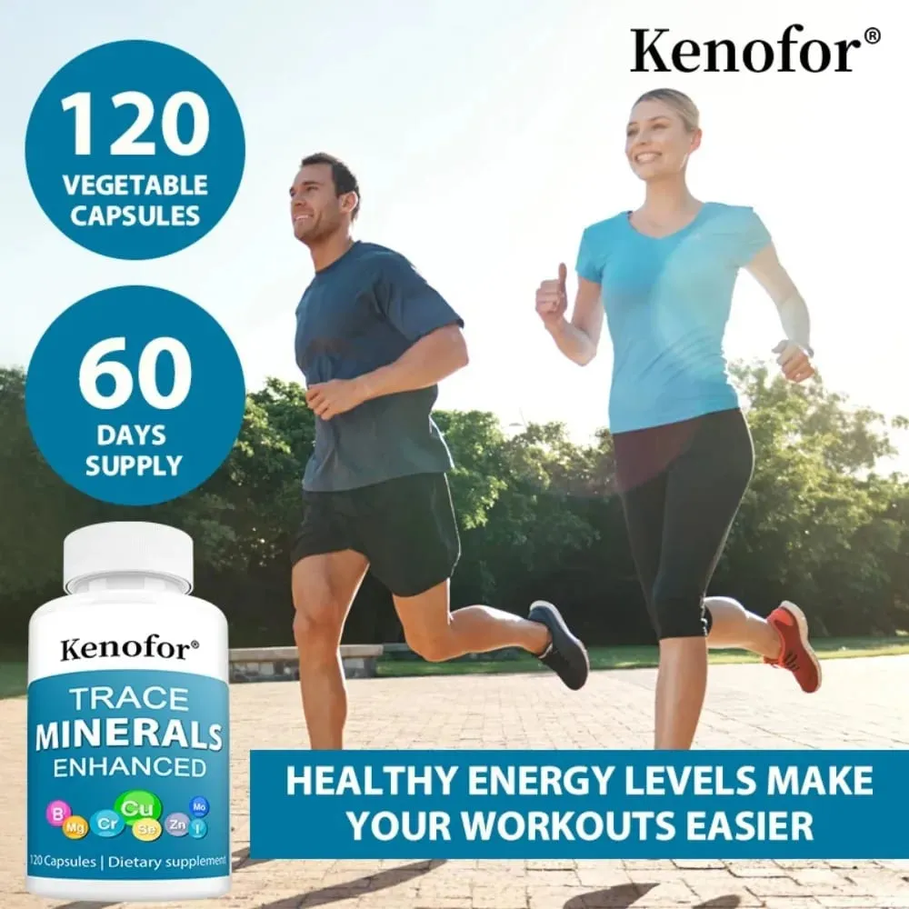 Trace Mineral Supplement - Supports Healthy Energy Levels and The Immune System with Iodine Zinc Copper Manganese