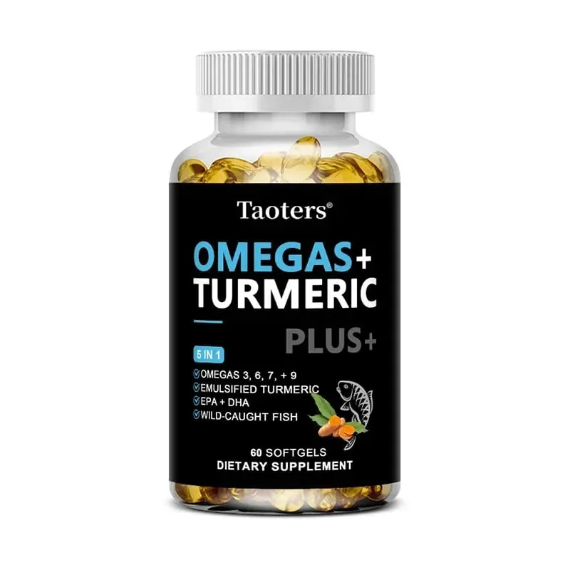 Omega 3 Fish Oil Capsules - Support Brain & Cardiovascular & Skin Health Antioxidant & Improve Memory Nervous System Health